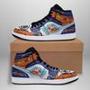 Goku Saiyan Blue Canvas Shoes for Fan, Women and Men, Dragon Ball Z High Canvas Shoes, Goku Saiyan Blue Sneaker