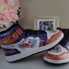 Goku Saiyan Blue Canvas Shoes for Fan, Women and Men, Dragon Ball Z High Canvas Shoes, Goku Saiyan Blue Sneaker