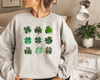 Shamrocks St Patrick's Day Sweatshirt, Shamrock sweater, unisex sweatshirt, women st paddy's day sweatshirt, Lucky Sweatshirt - 3.jpg