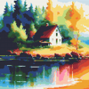 ECFD024 Painting Lakeside House Cross Stitch Pattern Image 1080 x 1080.png