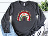 Rainbow Christmas Sweatshirt, Merry & Bright Long Sleeve Shirt, Women Gift Idea, Trendy Christmas Rainbow, Long Sleeve T shirt - 6.jpg