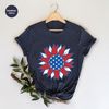 American Flag T-Shirt, Patriotic Gift, 4th Of July Shirt, America Sunflower Shirt, USA Flower Graphic Tees, Freedom TShirt, Independence Day - 5.jpg