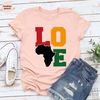 Love Africa Shirt, Africa Shirt, Black History Month T-Shirt, Black Lives Shirt, Human Rights Shirt, Map of Africa Shirt, Africa Map - 1.jpg