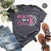 Play for a Cure Breast Cancer Shirt, Volleyball Shirts to Support Breast Cancer Patients, Breast Cancer Ribbon Shirt, Cancer Survivor Gift - 1.jpg