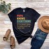 Papa Knows Everything Shirt,New Dad Shirt,Dad Shirt,Daddy Shirt,Father's Day Shirt,Best Dad shirt,Gift for Dad,Gift for Papa Shirt - 4.jpg