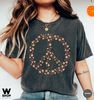 Hippie Peace Sign Shirt, Boho Peace Oversized Tee, Floral Peace Symbol, Wildflowers T-Shirt, Peace Symbol Shirt, Graphic Tees For Women - 2.jpg