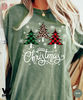 Ladies Merry Christmas Shirt, Women Christmas Shirt, Cute Christmas Shirt, Women Holiday Shirt, Leopard Print Christmas Tree Shirt, - 1.jpg