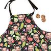 Personalized Faces Apron, Custom Photo Apron, Vegetables Apron, Funny Crazy Face Kitchen Apron Personalized Kitchen Custom Picture Chef Gift - 2.jpg