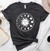 Sun And Moon Shirt, Boho Celestial Sun and Moon T-shirt, Hippie Shirt, Bohemian Sun And Moon Shirt, Oversized T-shirt, Comfort Colors Pepper - 1.jpg