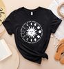 Sun And Moon Shirt, Boho Celestial Sun and Moon T-shirt, Hippie Shirt, Bohemian Sun And Moon Shirt, Oversized T-shirt, Comfort Colors Pepper - 2.jpg