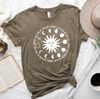 Sun And Moon Shirt, Boho Celestial Sun and Moon T-shirt, Hippie Shirt, Bohemian Sun And Moon Shirt, Oversized T-shirt, Comfort Colors Pepper - 3.jpg