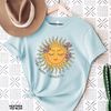 Think Happy Thoughts, Sunflower Tee, Wildflower Tshirt, Wild Flowers Shirt, Floral Tshirt, Gift for Women, Ladies Shirts, Best Friend Gift - 2.jpg