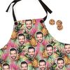 Personalized Faces Apron, Custom Photo Apron, Tropical Apron, Funny Crazy Face Kitchen Apron Personalized Kitchen Custom Picture Chef Gift - 3.jpg