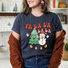 Retro Christmas T Shirt, Fa La La Tree Shirt, Vintage Santa Christmas Shirt, Retro Holiday Shirt, Ugly Sweater Shirt, Womens Graphic Tee - 3.jpg