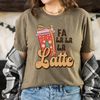 Retro Fa La Latte Christmas Coffee Shirt, Christmas Women Coffee Shirt, Vintage Christmas T shirt, Coffee Lover Gift - 3.jpg