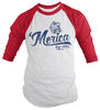 Shirts By Sarah Men's Patriotic 'Merica Est 1776 Eagle Distressed 34 Sleeve Raglan Shirt 4th July Shirt - 2.jpg