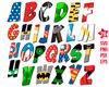 Superhero Letters svg for cricut