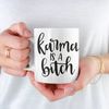 Karma Is A Bitch Coffee Mug  Microwave and Dishwasher Safe Ceramic Cup  Divorce Breakup Divorcee Wiccan Wicca Tea Hot Cocoa Gift Mug - 1.jpg