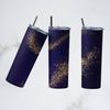 20 Oz skinny tumbler blue gold glitter wrap Straight template digital download sublimation graphics instant download sublimation.jpg