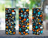 Mosaic Beach Pebbles Straight Tumbler, Seamless Design, Seamless Skinny Tumbler.jpg