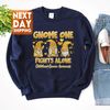 Gnome One Fight Alone Sweatshirt, Childhood Cancer Shirt, Motivational Hoodie, Gold Ribbon Crewneck, Cancer Support Tee - 4.jpg