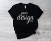 Black Bella Canvas Shirt Mockup 3001 Tshirt Mock Up Stock Photo Tee Mockup SVG Mockup Sublimation JPG Digital Download - 1.jpg