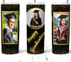 Sparkling Graduation Celebration Photo Collage Tumbler, Sparkling Graduation Skinny Tumbler.Jpg