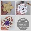 Set of 3 crochet flowers pattern, Irish Lace crochet flower, crochet pattern PDF, crochet motif, crochet tutorial PDF.