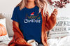 Merry Christmas Santa Hat Reindeer Shirt Cute Christmas T-shirt Christmas Tshirt Women's Christmas Shirt Holiday Christmas T shirts - 3.jpg