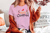 Merry Christmas Santa Hat Reindeer Shirt Cute Christmas T-shirt Christmas Tshirt Women's Christmas Shirt Holiday Christmas T shirts - 5.jpg