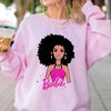 Black Doll Curly Afro Shirt, Black Barbie Shirt, Barbie Movie 2023 Tee, Barbie Tshirt For Girls, Barbie Squad Shirt,Barbie Gifts For Women - 2.jpg