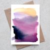 Abstract minimalism 7 Miniature Original watercolor painting postcard A5 orange violet purple_2.jpg