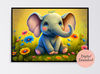 elephant wall art,wall art,printable wall art,colorful wall art,digital art prints,digital download,3d wall art,nursery wall art,01.jpg