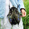 olive beetle cute mini bag velvet beads embroidery forget me not.jpg