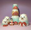 A cute matryoshka doll in the shape of bears and a cute penguin  (14).jpg