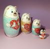 A cute matryoshka doll in the shape of bears and a cute penguin  (15).jpg