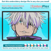 Anime-Inspired Satoru Gojo Embroidery Design File main image - This anime embroidery designs files featuring Satoru Gojo from Jujutsu Kaisen. Digital download i