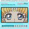 Anime-Inspired Sailor Moon Embroidery Design File main image - This anime embroidery designs files featuring Sailor Moon from Sailor Moon . Digital download in 