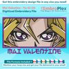 Anime-Inspired Mai Valentine Embroidery Design File main image - This anime embroidery designs files featuring Mai Valentine from Yu-Gi-Oh. Digital download in 