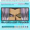 Anime-Inspired Maximillion Pegasus Embroidery Design File main image - This anime embroidery designs files featuring Maximillion Pegasus from Yu-Gi-Oh. Digital 