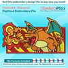 Anime-Inspired Charizard Embroidery Design File main image - This anime embroidery designs files featuring Charizard from Pokemon. Digital download in DST & PES