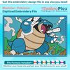 Cartoon-Inspired Blastoise Embroidery Design File main image - This anime embroidery designs files featuring Blastoise from Pokemon. Digital download in DST & P