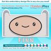 Cartoon-Inspired Finn the Human Embroidery Design File main image - This anime embroidery designs files featuring Finn the Human from Adventure Time. Digital do