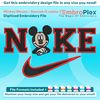 Swoosh-Inspired Mickey Mouse Embroidery Design File main image - This Swoosh embroidery designs files featuring Mickey Mouse from Swoosh. Digital download in DS