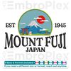 Japanese Mount Fuji Embroidery Design File main image- This embroidery designs files featuring Japanese Mount Fuji from Cities and Countries. Digital download i