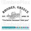 Rhodes Greece Historic Landmarks Embroidery Design File main image - This embroidery designs files featuring Rhodes Greece Historic Landmarks from Cities and Co