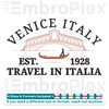 Venice Italy Embroidery Design File main image - This embroidery designs files featuring Venice Italy from Cities and Countries. Digital download in DST & PES f