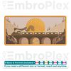 Train and Bridge Embroidery Design File main image - This embroidery designs files featuring Train and Bridge from Complex Art. Digital download in DST & PES fo