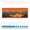 Mountain Range Sunset Embroidery Design File main image - This embroidery designs files featuring Mountain Range Sunset from Complex Art. Digital download in DS