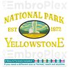 Yellowstone national park Embroidery Design File main image - This embroidery designs files featuring Yellowstone national park from Cities and Countries. Digit